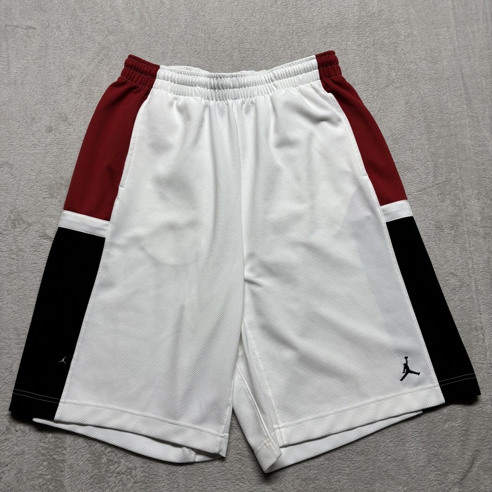 Vintage Nike Air Jordan Shorts Mens XL Black White Red Retro Basketball